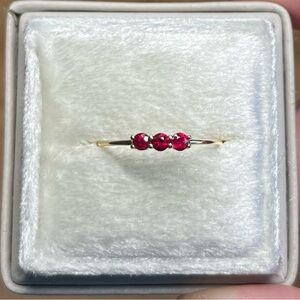 Jennie Kwon “still life” ruby ring, never worn, size seven